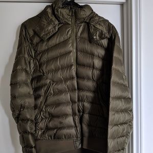 Down jacket with hood